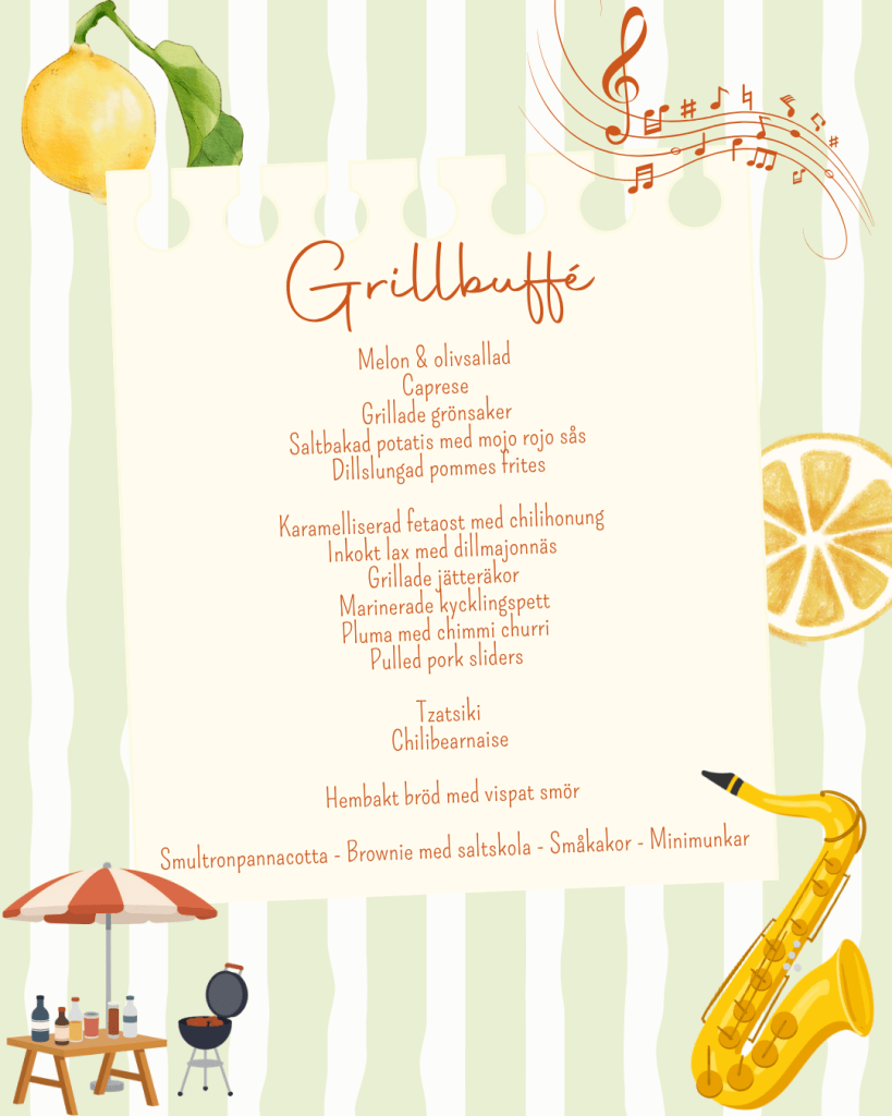 Grillbuffé – meny