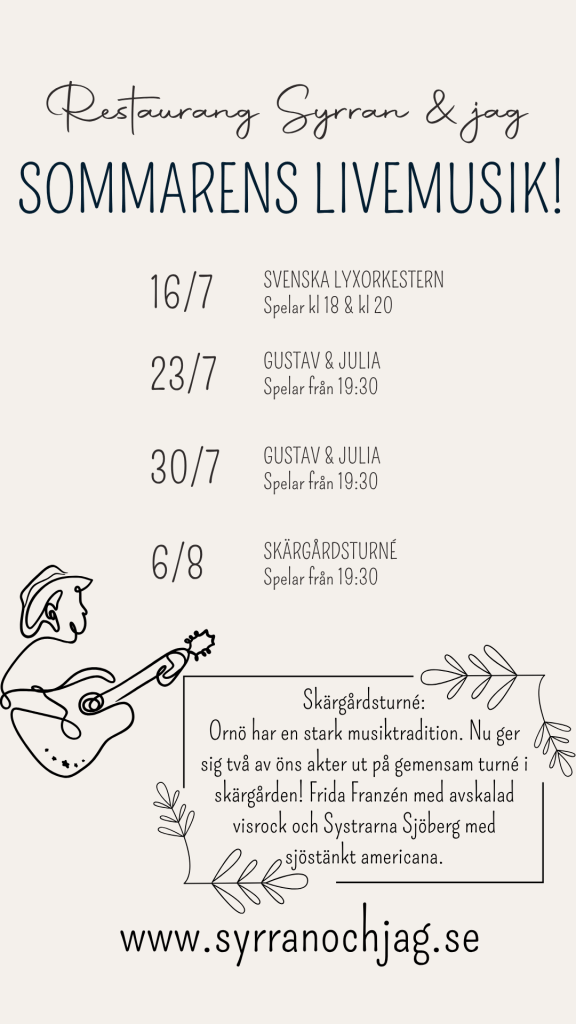 Sommarens livemusik